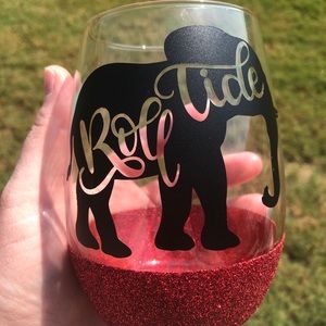 University of Alabama Peekaboo Wine Glass